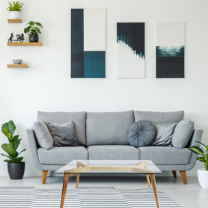 Table Rectangulaire En Verre 110x60x45cm