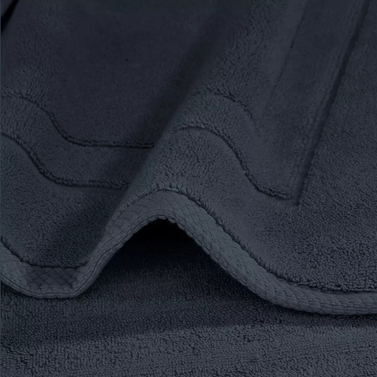 Tapis de bain pur coton 900 g/m² uni marine Elea navy