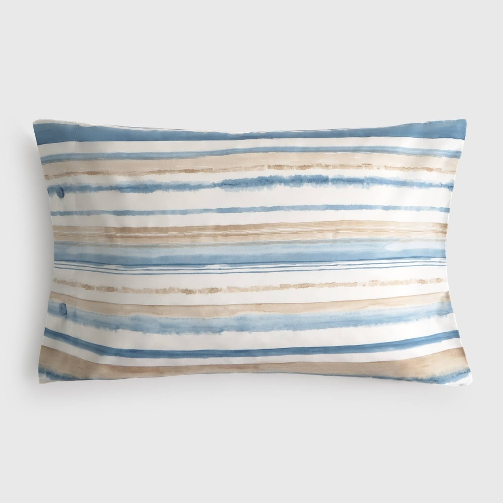 Funda de almohada algodón percal rayas Medarena color azul 100% Algodón percal