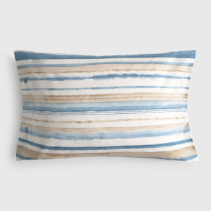 Funda de almohada algodón percal rayas Medarena color azul 100% Algodón percal