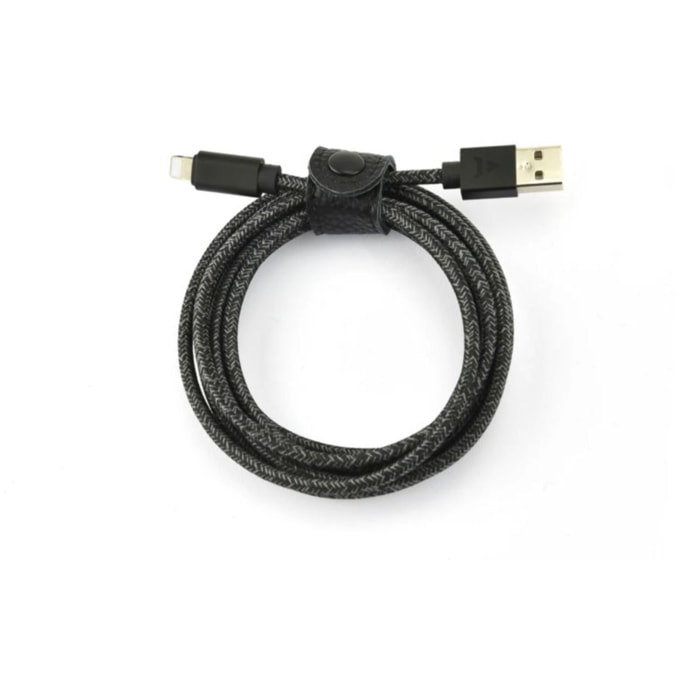 Câble Lightning ADEQWAT vers USB 2M certifié Apple Noir