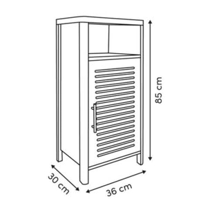 Meuble bas Orea rectangulaire 30x36cm 1 porte blanc