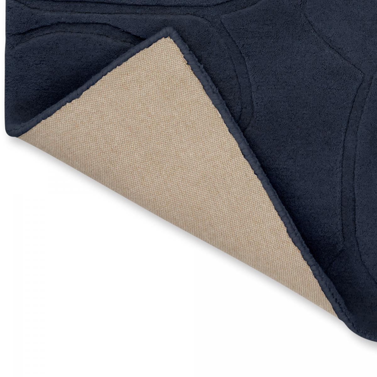 Tapis salon et chambre fait à la main en laine motif faux uni HAZA