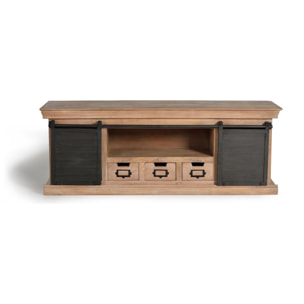 Mueble TV de Madera de Mango 150 Cm Estilo Industrial Moderno