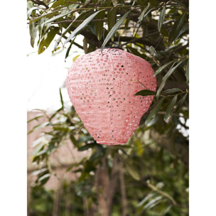 Greatham - Lanterna LED solare ricaricabile rosa ø30 cm