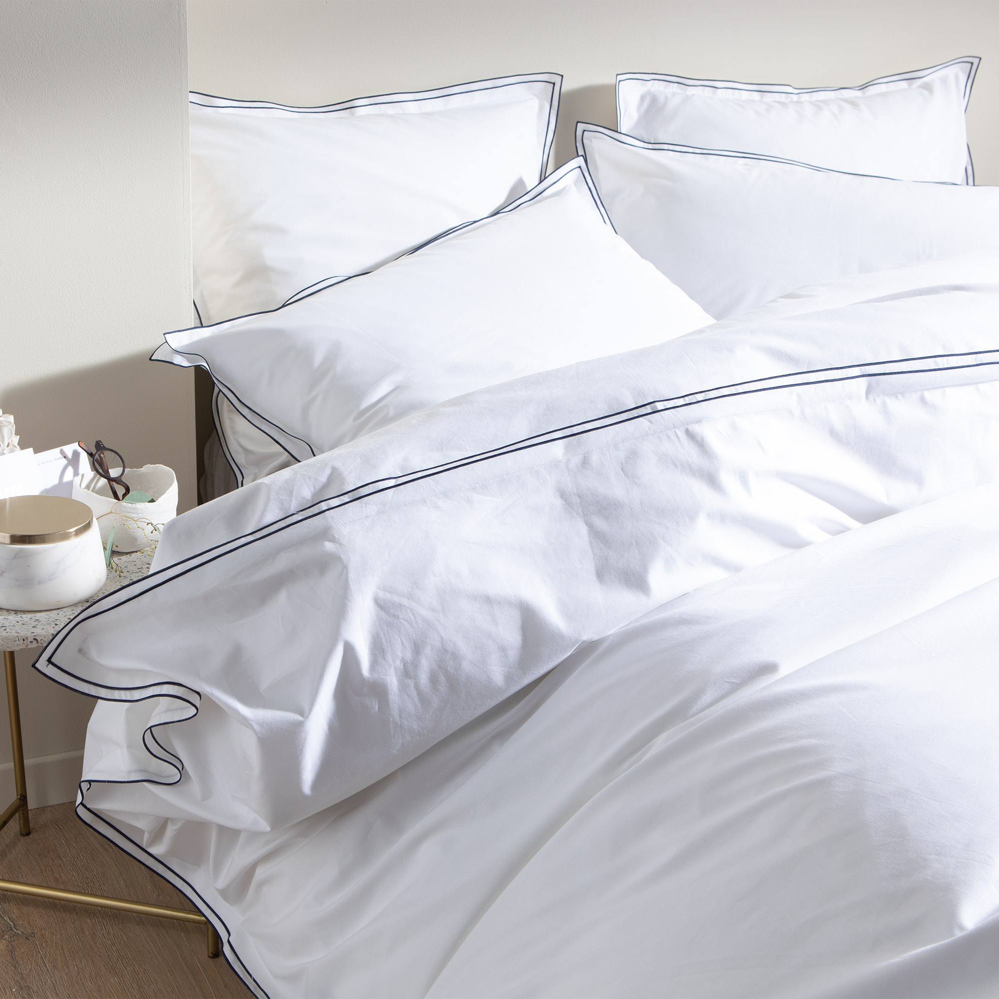 Housse de couette en percale de coton, SIMPLICITÉ CHIC