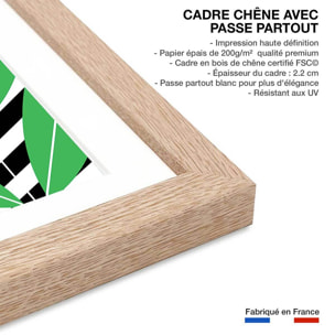 Affiche cocktail farniente Affiche + cadre en bois - Chêne