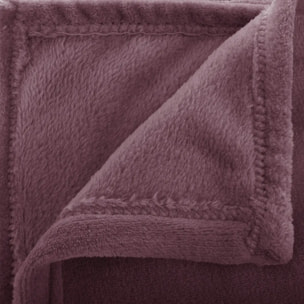 Plaid flanelle Ollis violet clair 230x180cm