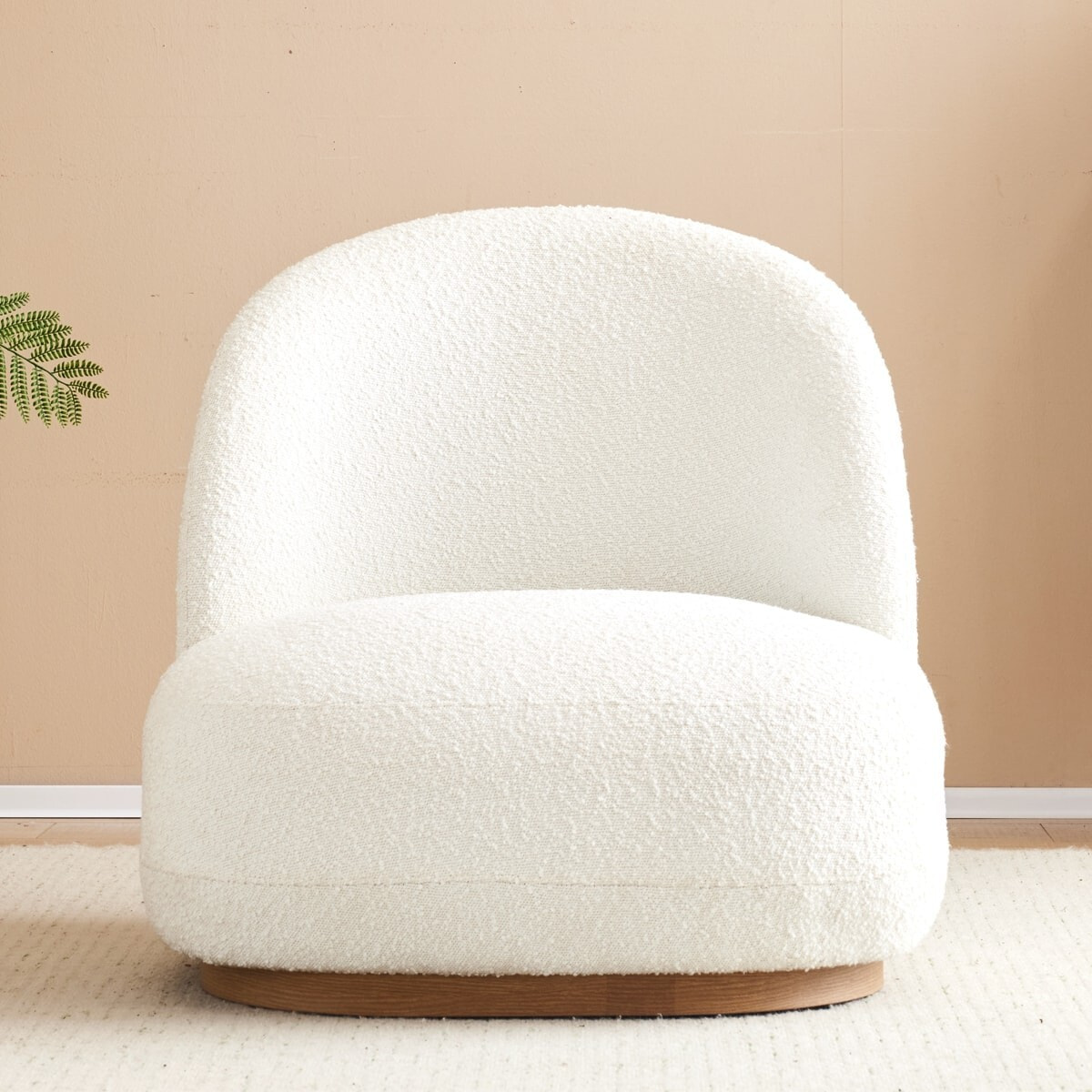 Fauteuil en tissu bouclette - COLETTE