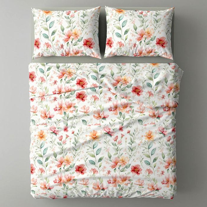 UNO CASA DESIGN Completo Letto Dec.Bracciano_Piazza e mezza_Arancio