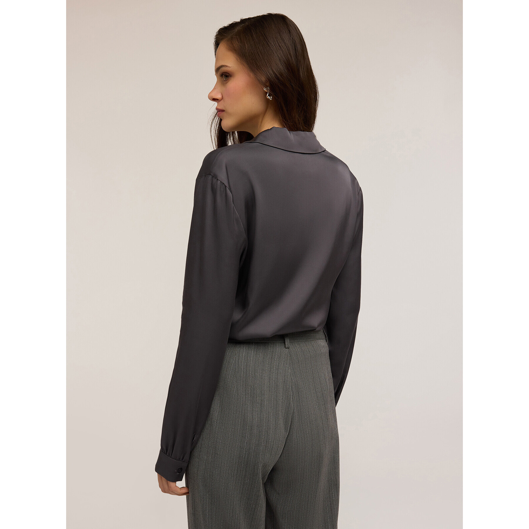 Motivi - Camisa de satén - Gris