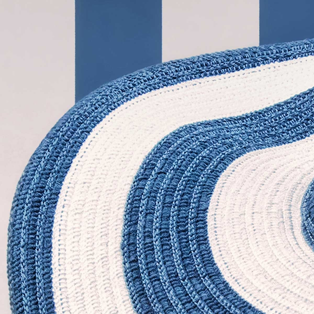 Poster rayure azur Affiche seule