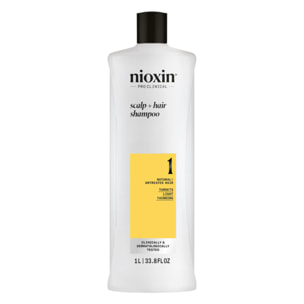 NIOXIN System 1 Shampoo Capelli Naturali Con Assottigliamento Lieve 1000ml