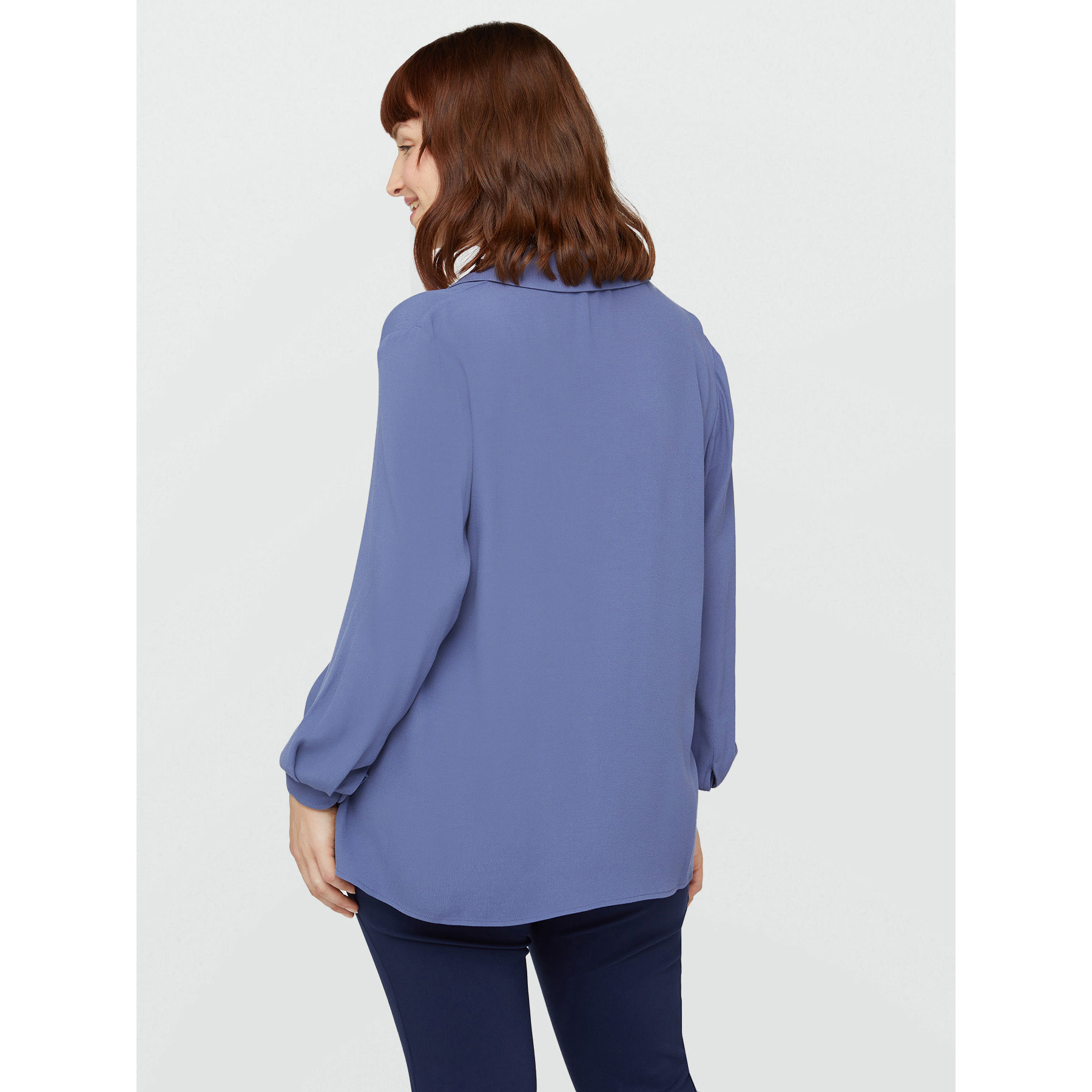 Fiorella Rubino - Camisa de viscosa ECOVERO™ - Azul