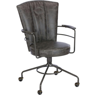 Chaise de bureau industrielle grise BRISBANE