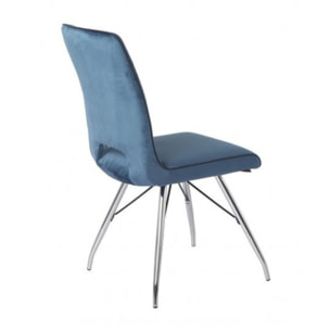 Chaise en velours avec piètement en acier - 4 coloris - VELVET