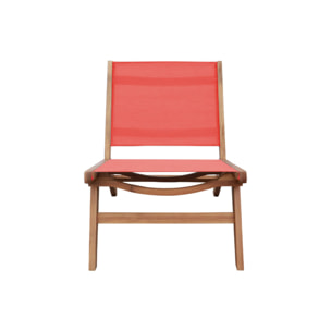 Fauteuil relax bois d'acacia et textilène (lot de 2) MADERA