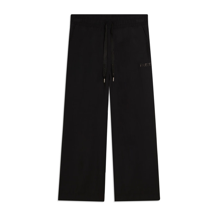Pantaloni Sportivi Cropped con gamba Wide Leg e strass