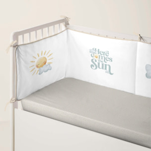 Protector de cuna - 100% Algodón - Con Cintas - Sun
