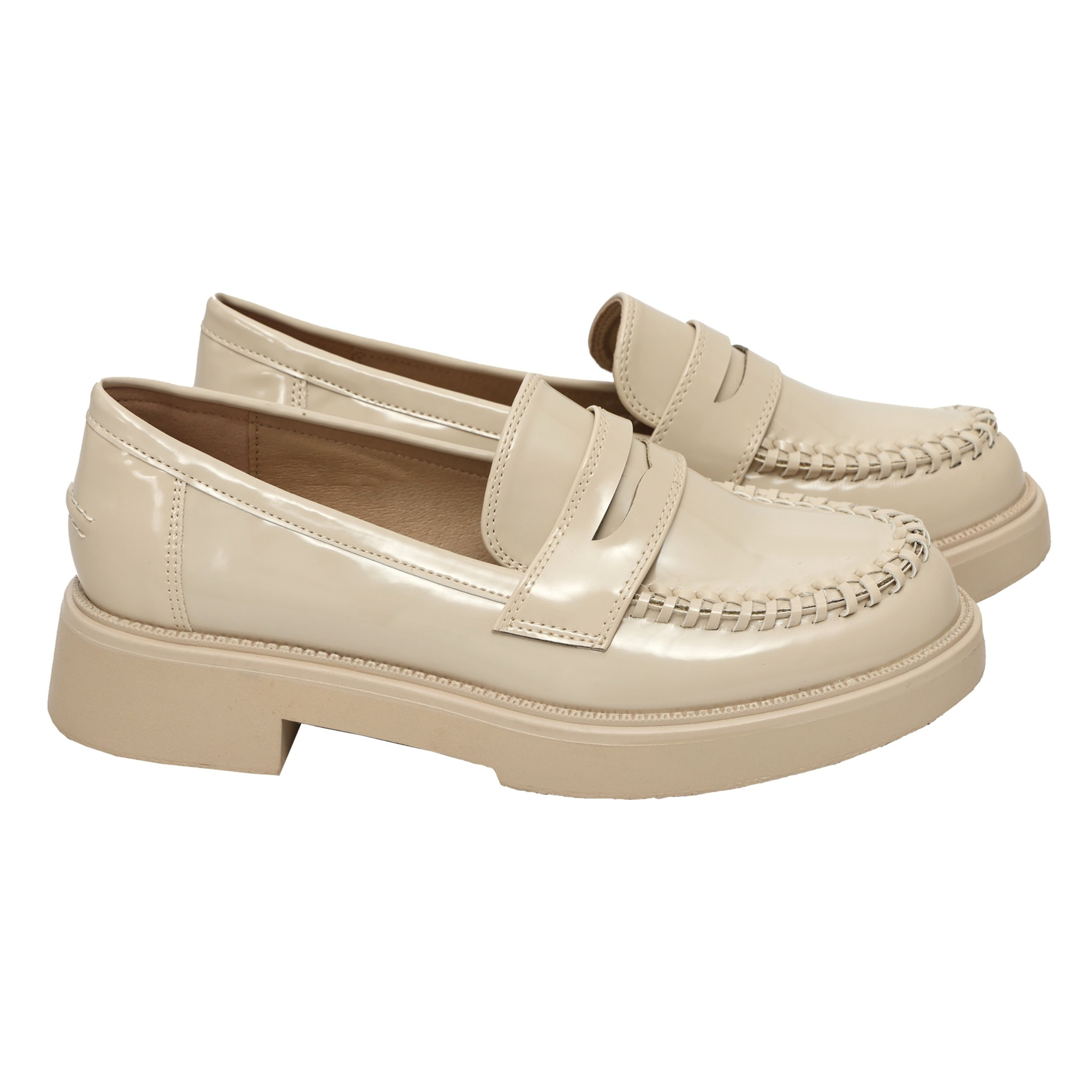 Mocassini con intreccio- tacco 4,5 cm