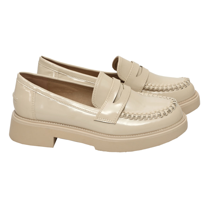 Mocassini con intreccio- tacco 4,5 cm