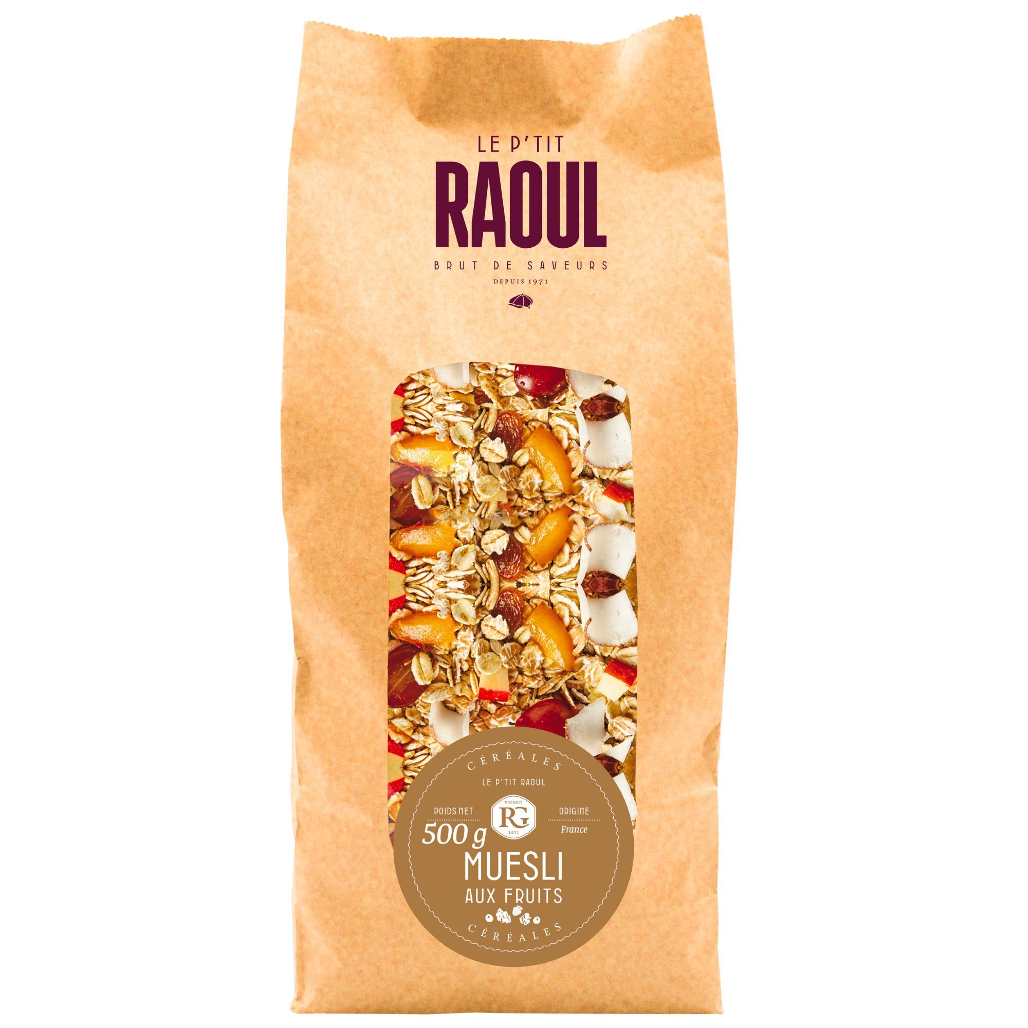 4 x Muesli aux Fruits BIO - 4x500g - France - Raoul Gey