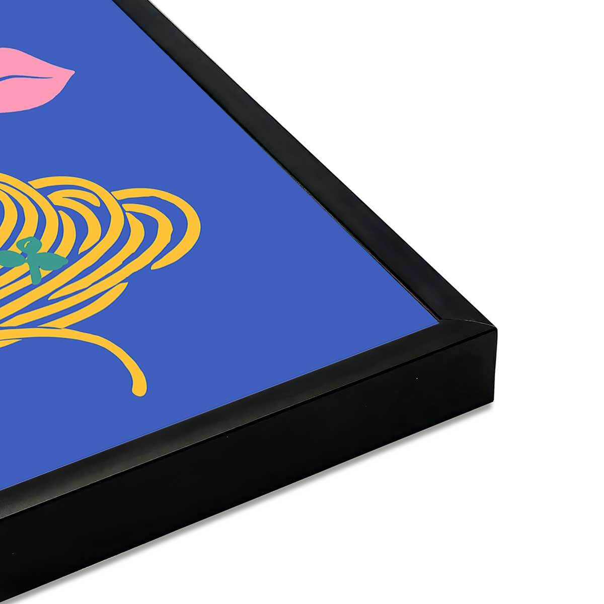 Affiche encadrée pasta art graphique Affiche + cadre en métal - Noir