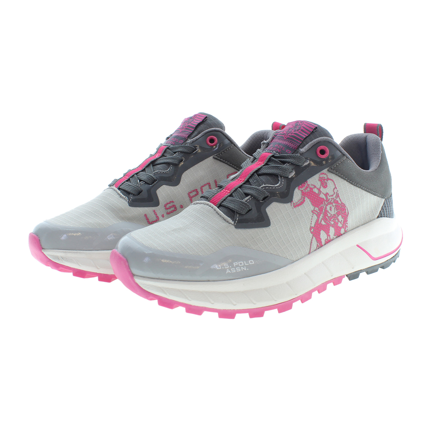 Sneakers U.S. Polo Assn Dark Gray-Fuxia