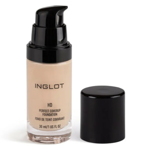 NGLOT HD Perfect Coverup Foundation LW71, Base de maquillaje de larga duración, Cobertura media/alta, acabado mate natural, dejando la piel sin imperfecciones, Formula Vegana. Color: Beige muy claro, subtono calido, piel clara. 30ml