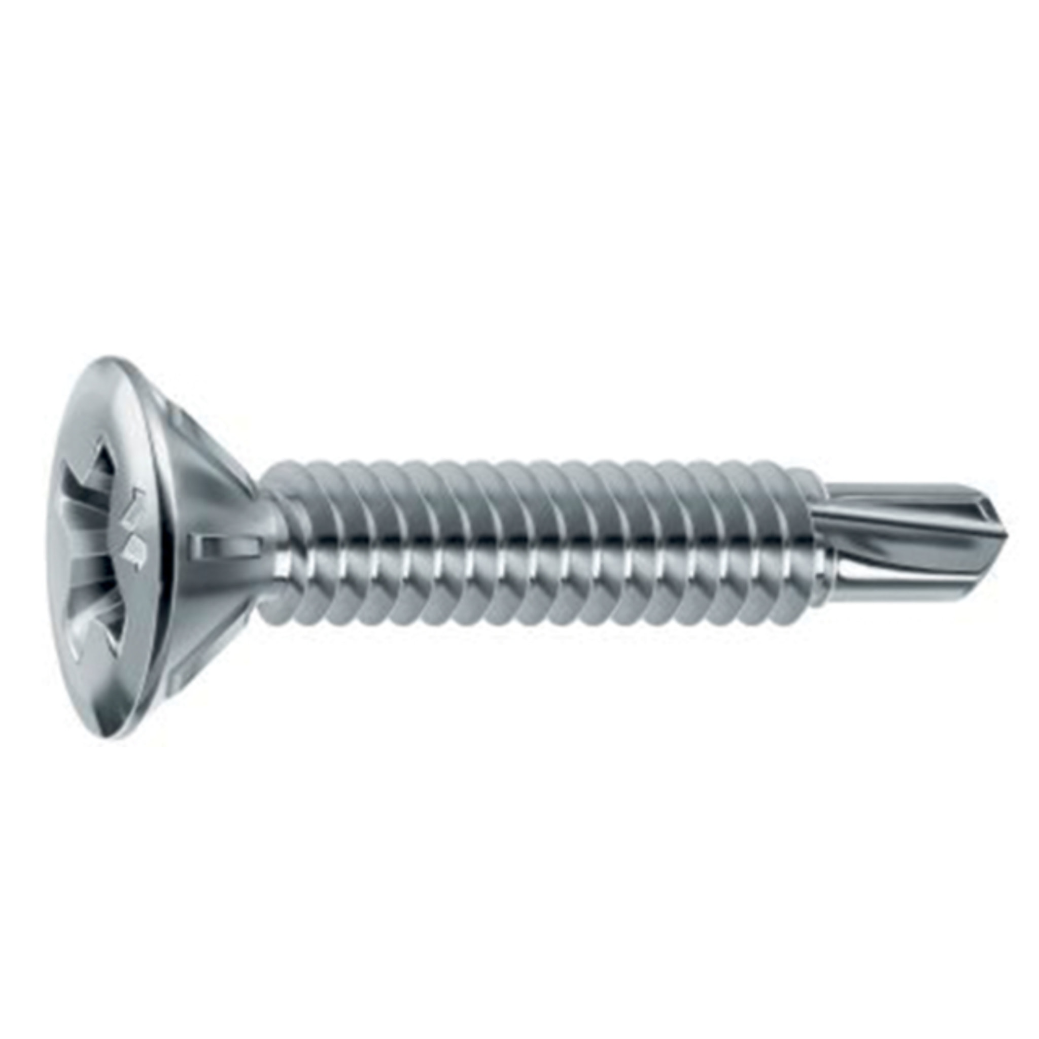 Vis MUSTAD Drillex pour PVC - Tête fraisée réduite Philips - Ø3.9x25 mm - Boite de 1000 - Chromiting - SP435A390250C8C