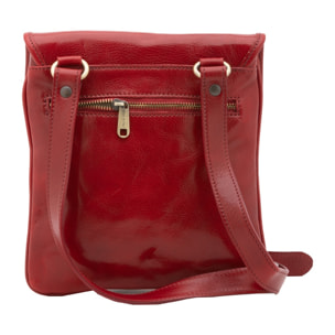 Borsa a tracolla da uomo in vera pelle - Modello False - Made in Italy - 25.0 x 23.0 x 4.0 cm