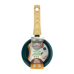 Casserole 16cm en aluminium recyclé bleu canard - tous feux COLORAMA