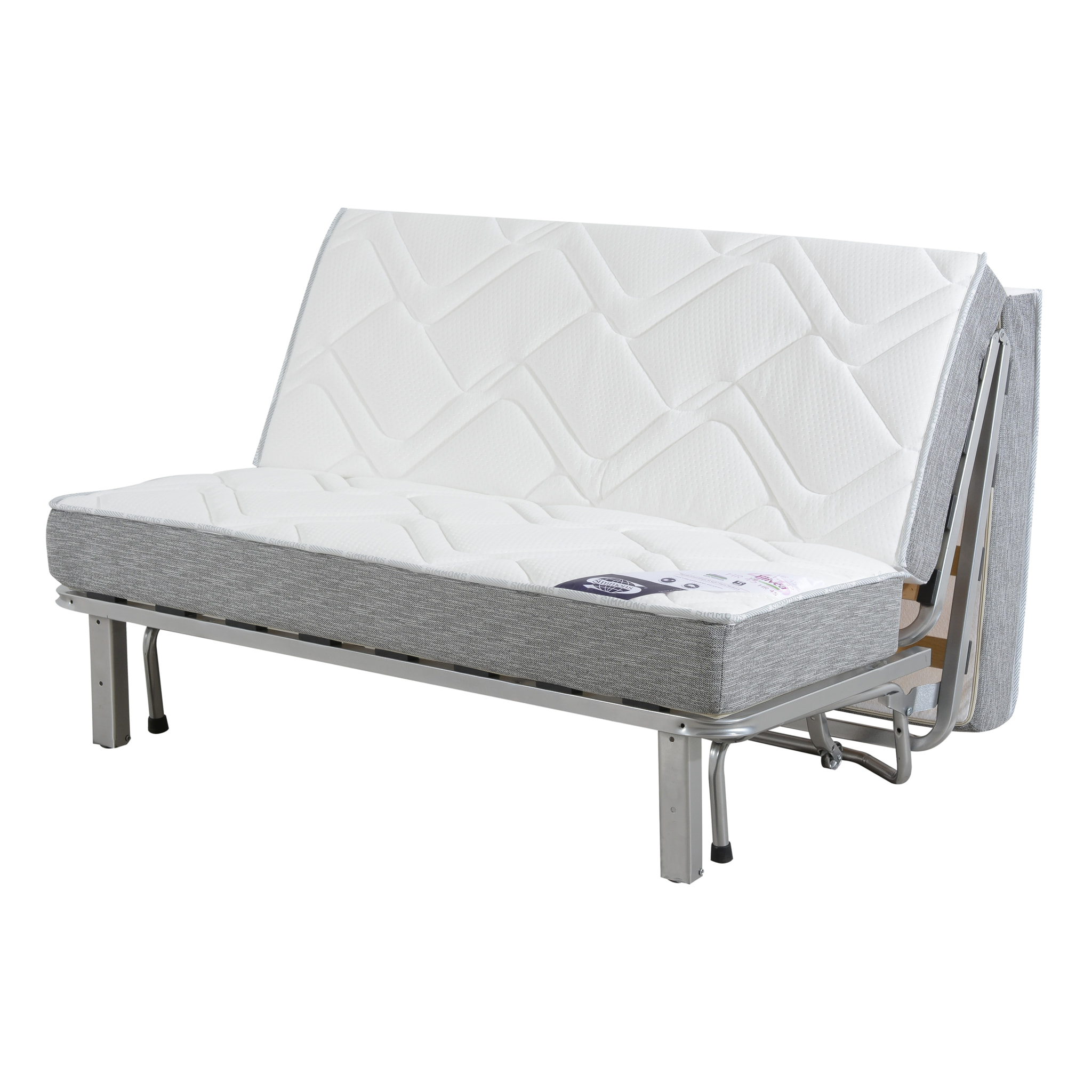 Banquette BZ WASHINGTON 140x190, matelas Simmons, coton noir