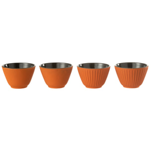 J-Line tasse - métal - orange - 2 boîtes de 2 pièces