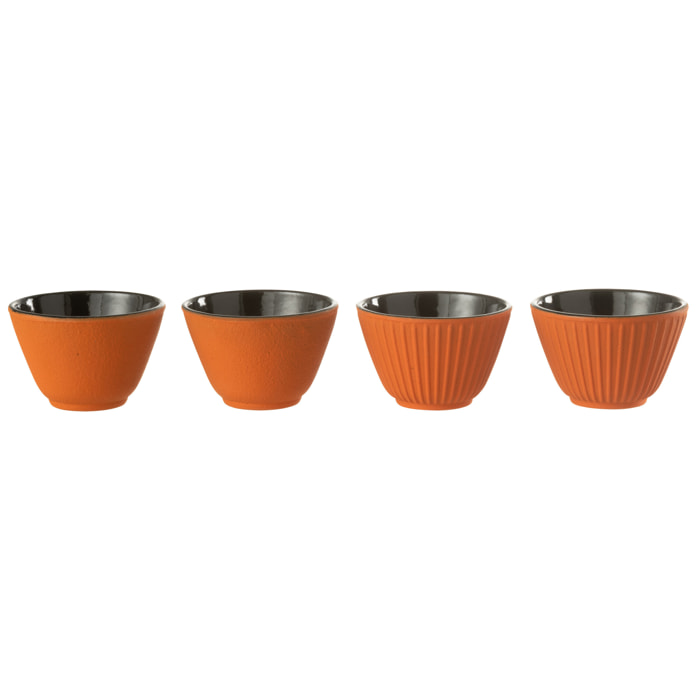 J-Line tasse - métal - orange - 2 boîtes de 2 pièces