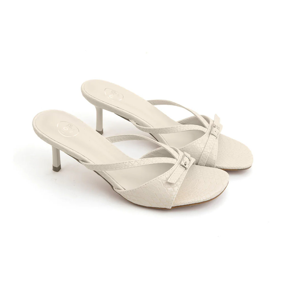 Sabot cage con tacco a stiletto - BEIGE