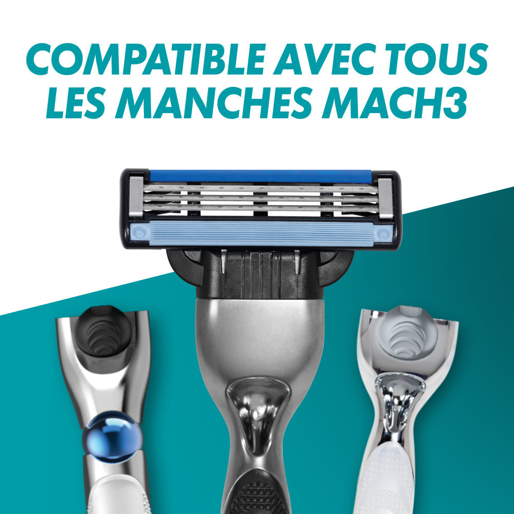 Rasoir Gillette Mach3 - 1 Manche, 3 Recharges De Lames