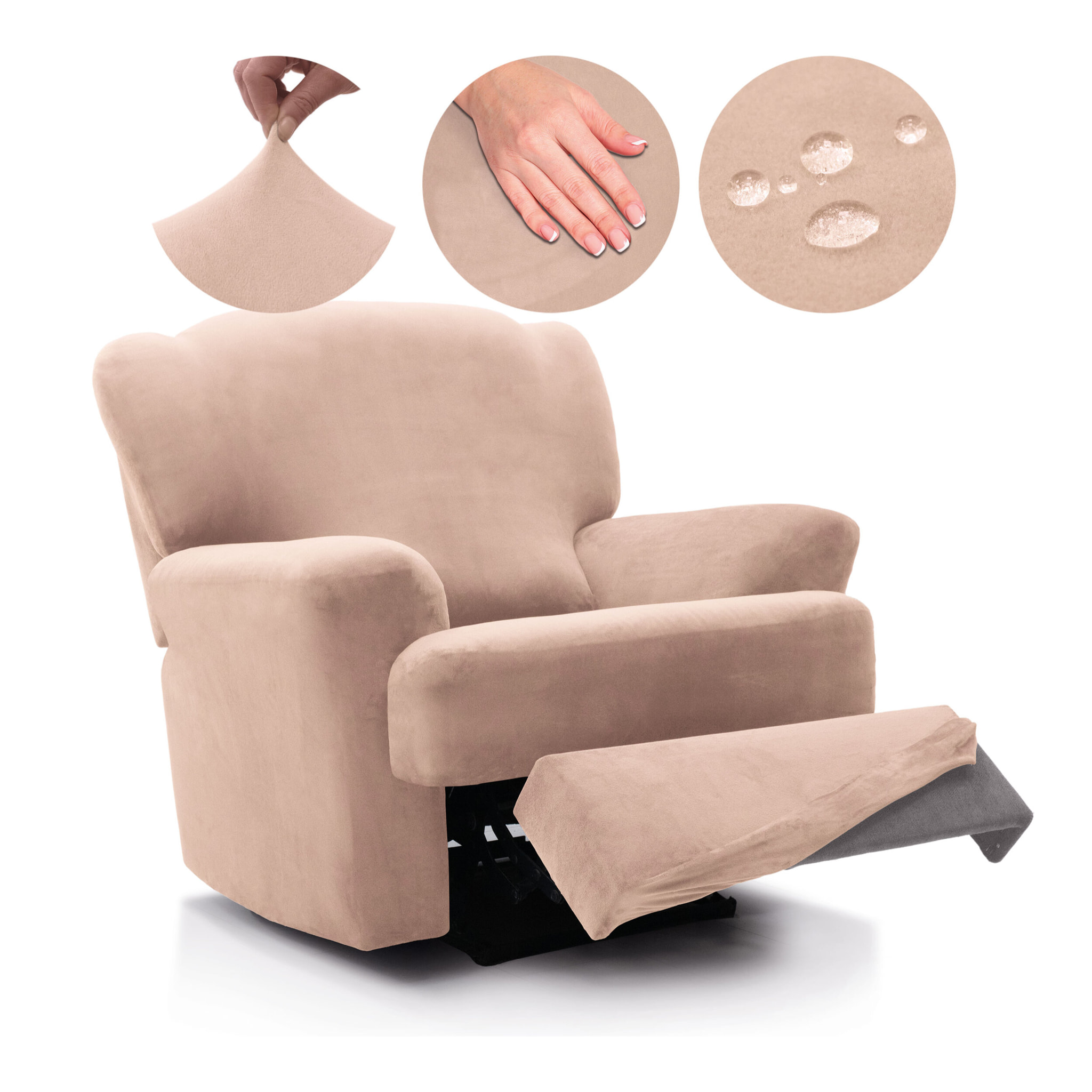 Funda TERCIOPELO ANTIMANCHAS Multi elástica para RELAX modelo VERONICA