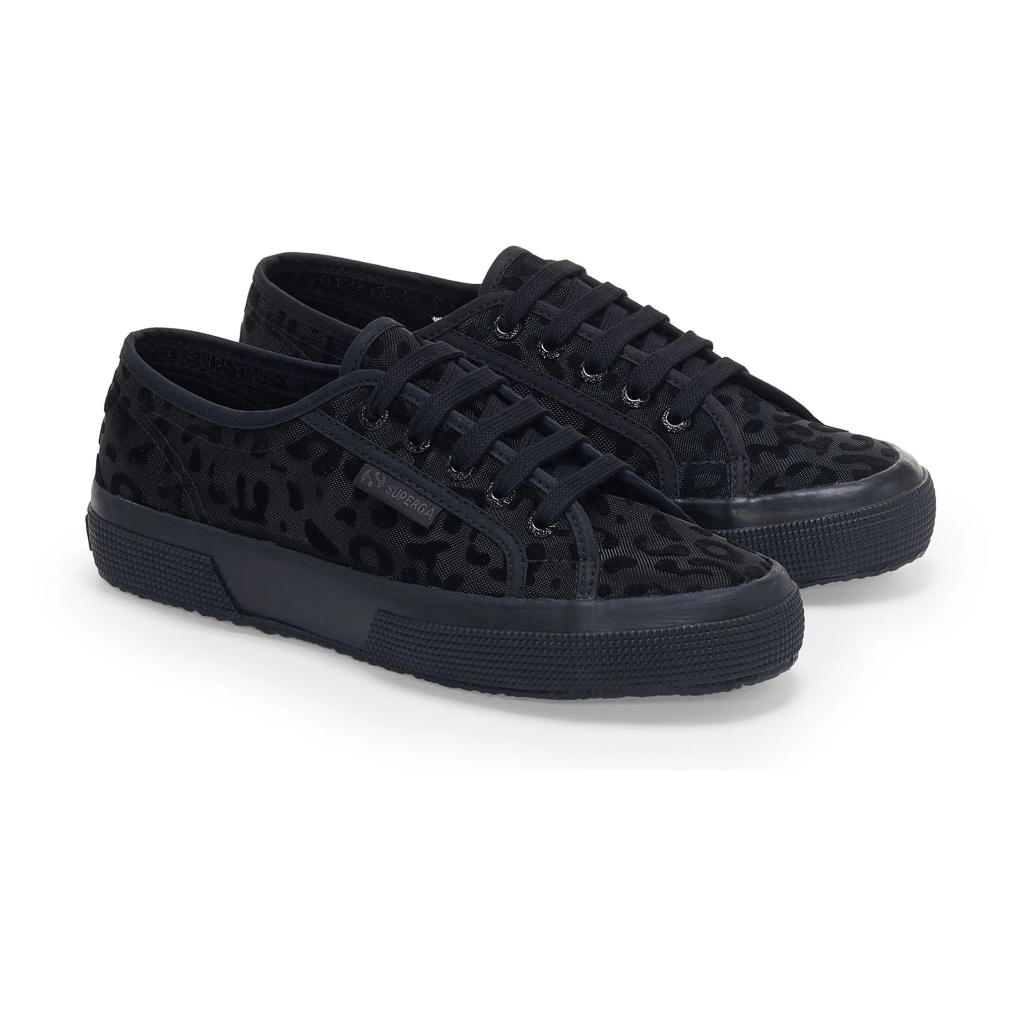 Le Superga Donna Nero 2750 Net Leopard