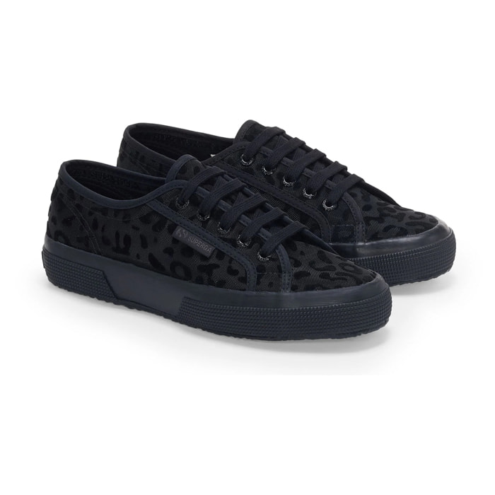 Le Superga Donna Nero 2750 Net Leopard