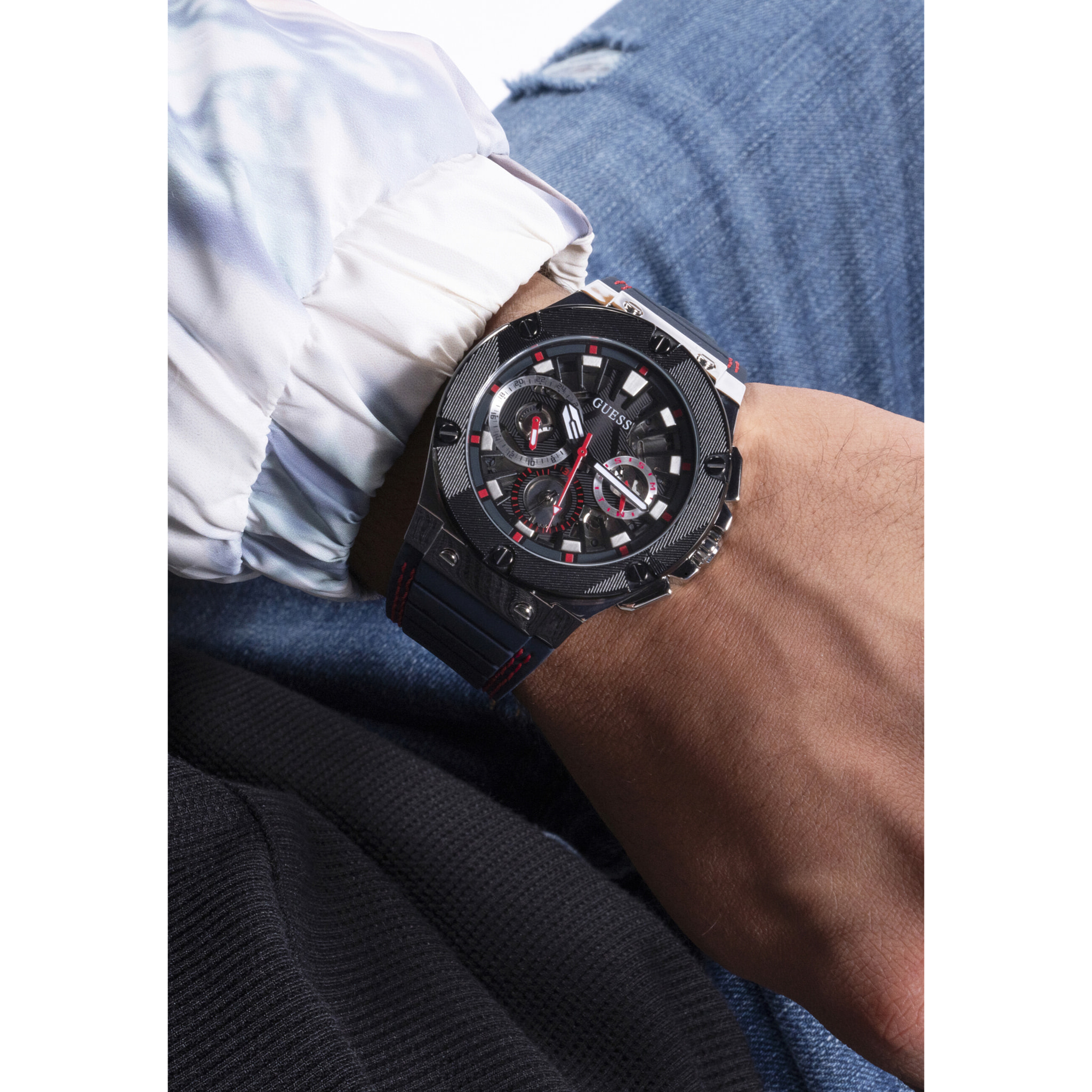 Guess Orologio Analogico Al Quarzo Circuit
