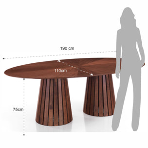 Tomasucci Table ovale VOLGA WALNUT