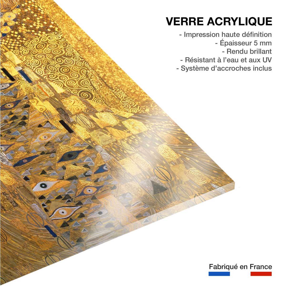 Tableau célèbre Adèle de Gustav Klimt Tableau plexiglas