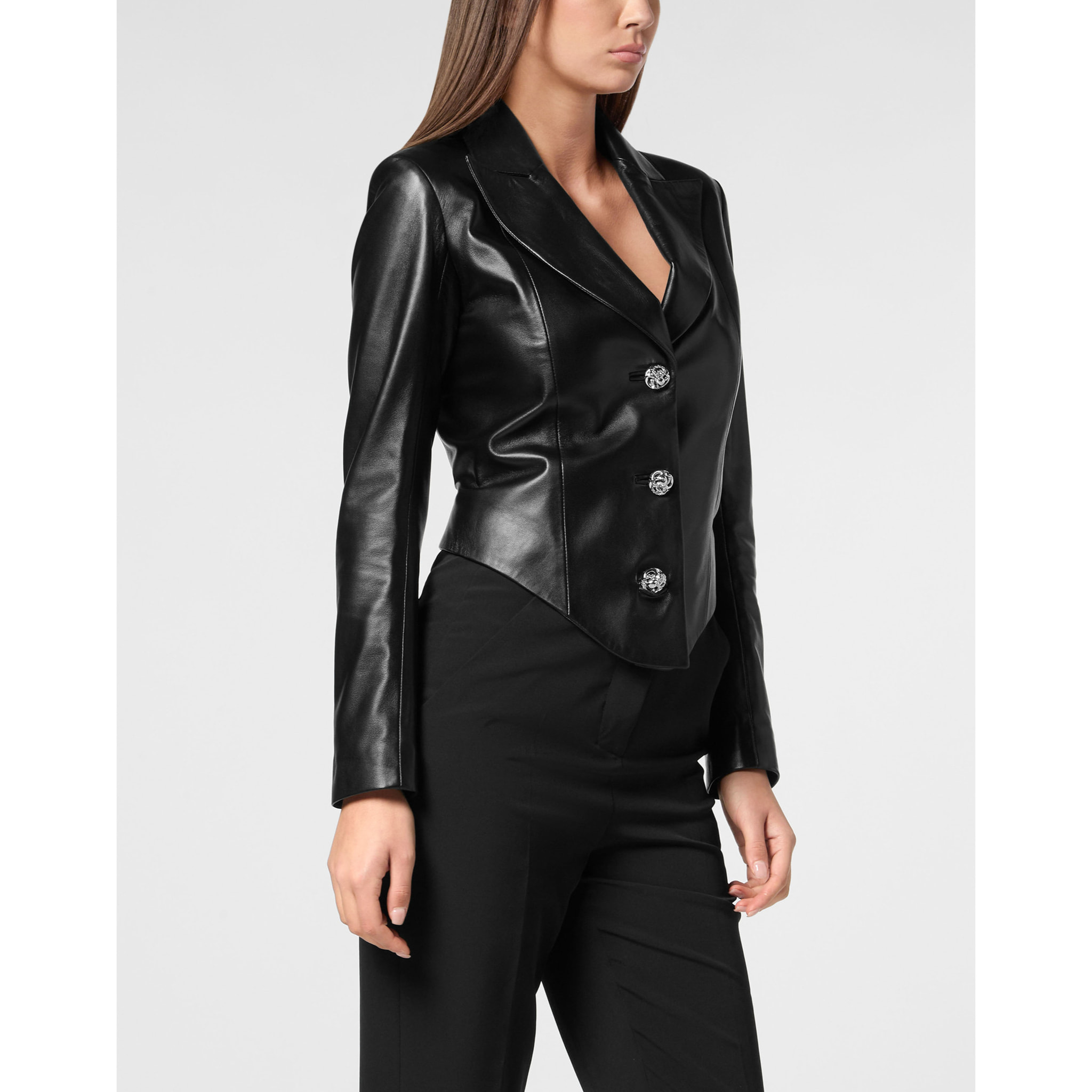 PHILIPP PLEIN Leather Blazer FLAME