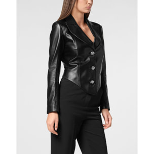 PHILIPP PLEIN Leather Blazer FLAME