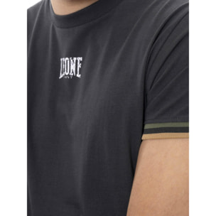 T-shirt uomo a manica corta, costina fonda manica, Leone 1947 Color Block