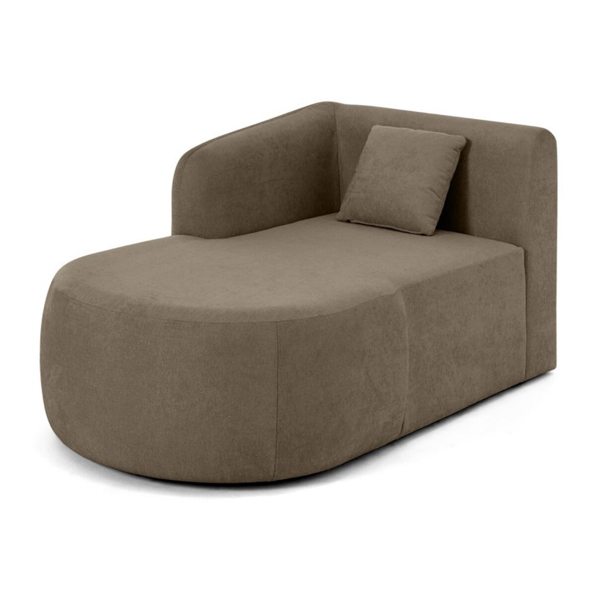 Ikare - module d'assise méridienne gauche - en tissu - Taupe