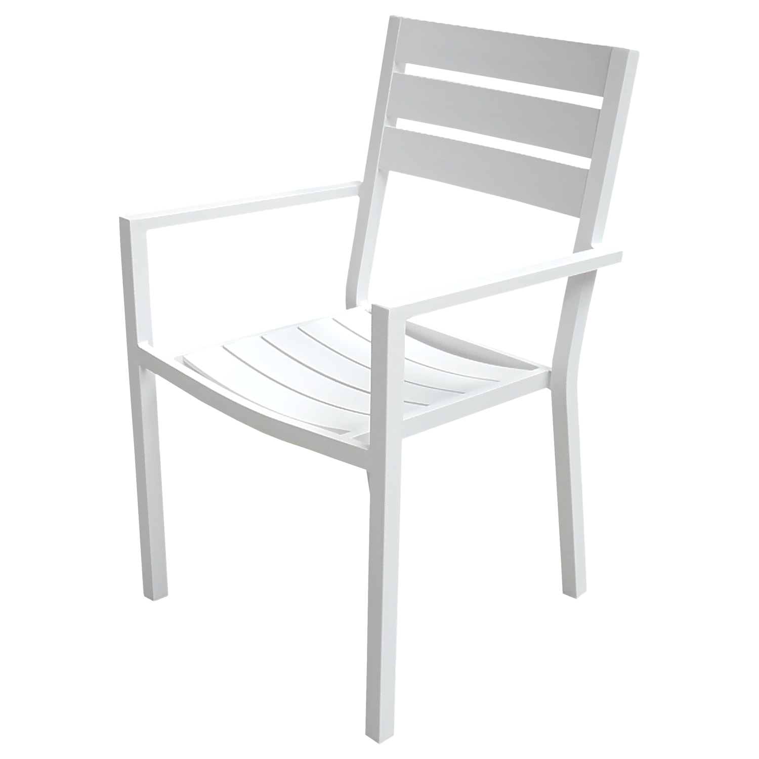 Salon de jardin VENEZIA extensible 132/264 en aluminium blanc - 10 places