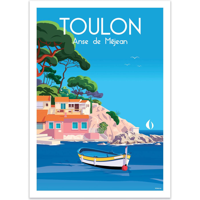 Affiche - Toulon Anse de Méjean - Raphael Delerue