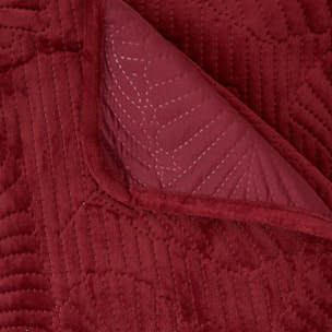 Dessus de lit Delia rouge grenat 260x240cm